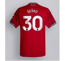 Manchester United Benjamin Sesko #30 Koszulka Podstawowa 2025-26 Krótki Rękaw